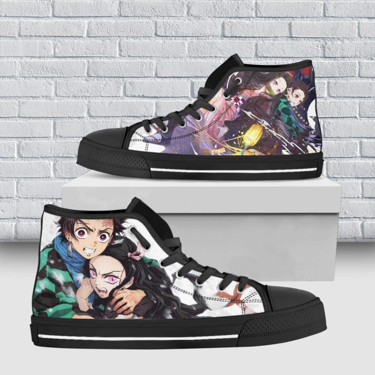 Kamado Tanjiro And Nezuko High Top Shoes