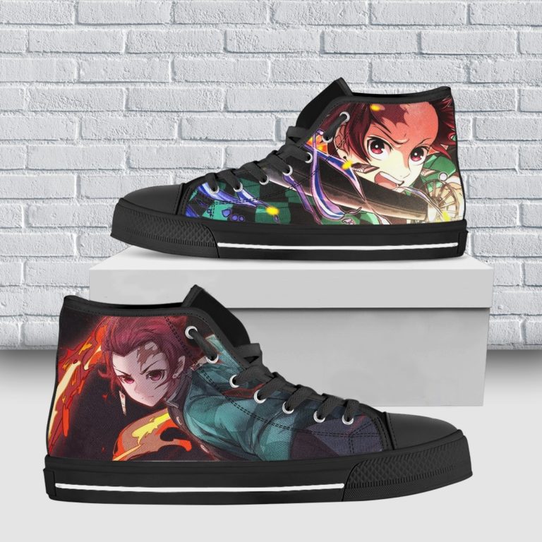 Kamado Tanjiro High Top Shoes Demon Slayer Anime Shoes