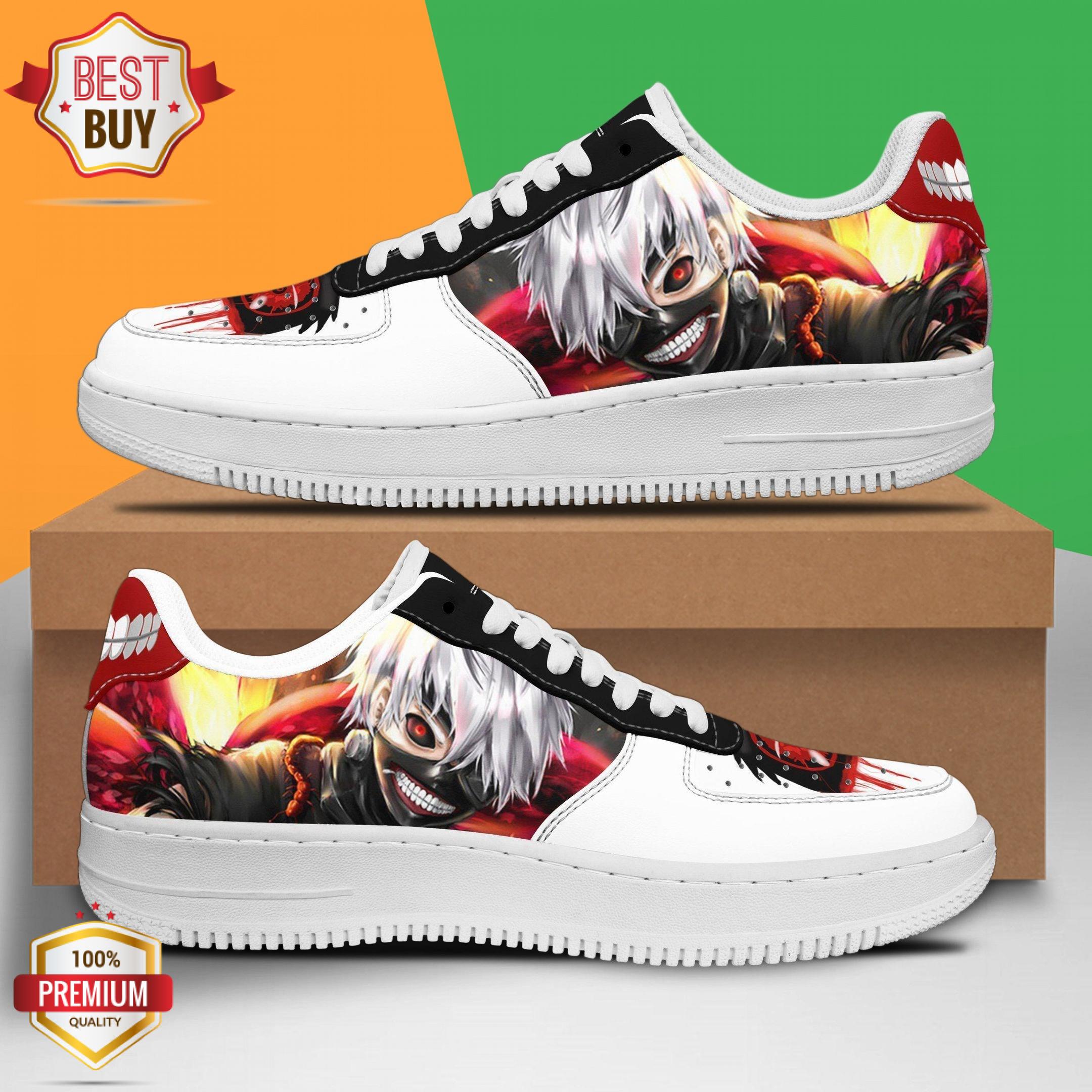 Ken Kaneki Tokyo Ghoul Anime Custom Air Force 1 Sneakers