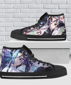Kimetsu No Yaiba Kochou 3d Print Canvas High Top Shoes