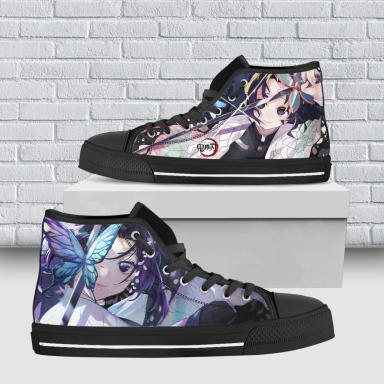 Kimetsu No Yaiba Kochou 3d Print Canvas High Top Shoes