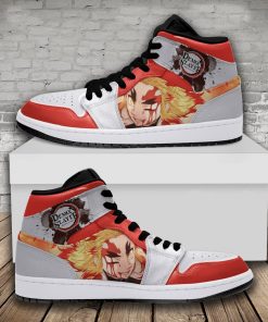Kimetsu No Yaiba Kyojuro Rengoku Custom JD1 High Shoes