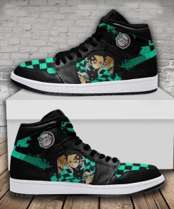 Kimetsu No Yaiba Tanjiro JD1 High Shoes Custom Sneakers Kimetsu No Yaiba Tanjiro JD1 High Shoes Custom Sneakers