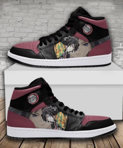 Kimetsu No Yaiba Tomioka Giyuu JD1 High Shoes – Custom Sneakers