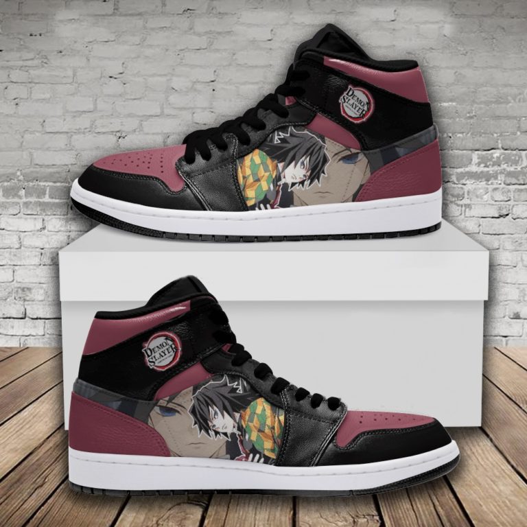 Kimetsu No Yaiba Tomioka Giyuu JD1 High Shoes – Custom Sneakers