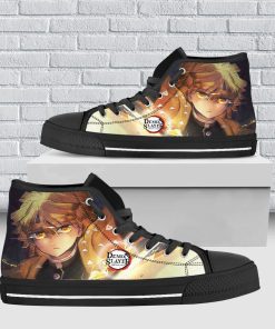 Kimetsu No Yaiba Zenitsu 3d Print Canvas High Top Shoes Kimetsu No Yaiba Zenitsu 3d Print Canvas High Top Shoes