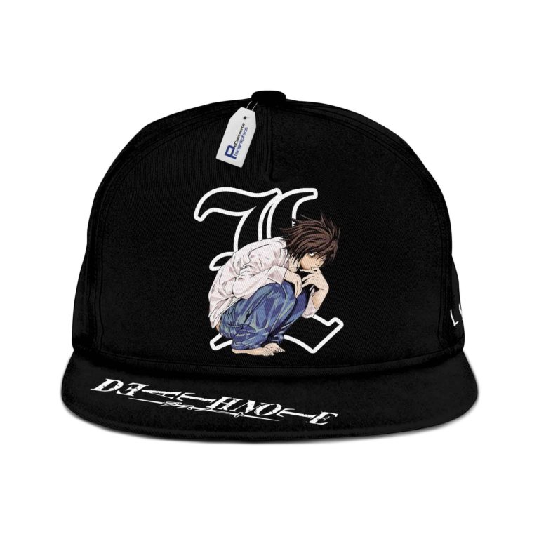 L Lawliet Hat Cap Death Note Anime Snapback Hat