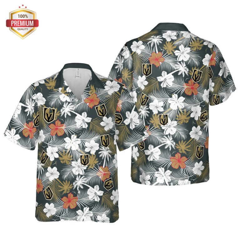 Las Vegas Vegas Golden Knights Hawaii Floral, Hawaiian Beach Shirt Short Sleeve