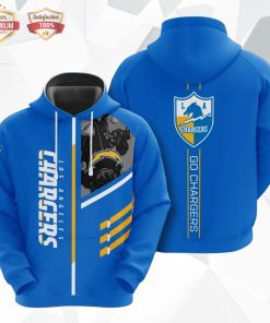 Los Angeles Chargers Go Chargers 3D Print Hoodie