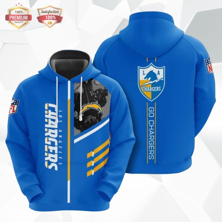 Los Angeles Chargers Go Chargers 3D Print Hoodie