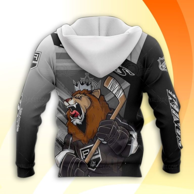 Los Angeles Kings Hockey Mascot 3D All Over Print Hoodie and Zip-up