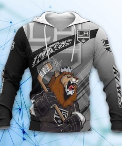 Los Angeles Kings Hockey Mascot 3D All Over Print Hoodie and Zip-up