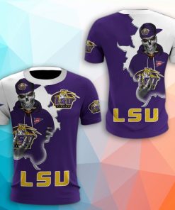 Lsu Tigers Skull 3D Print T-Shirt