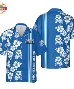 Michelob Ultra Superior Light Beer Hawaii Floral, Hawaiian Beach Shirt Short Sleeve