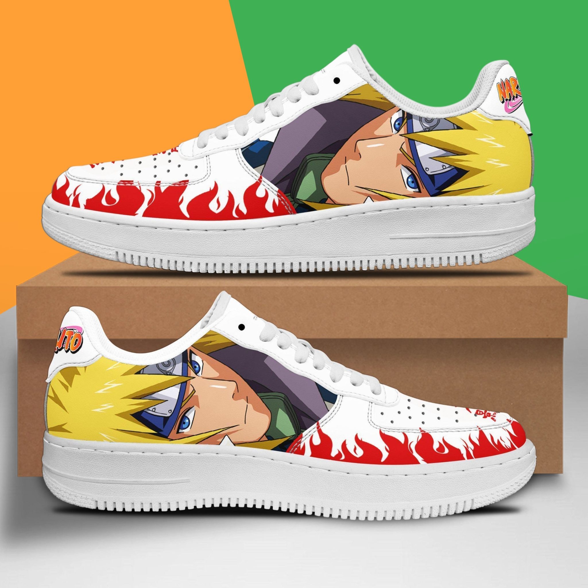 Minato Naruto Anime Custom Air Force 1 Shoes - RobinPlaceFabrics