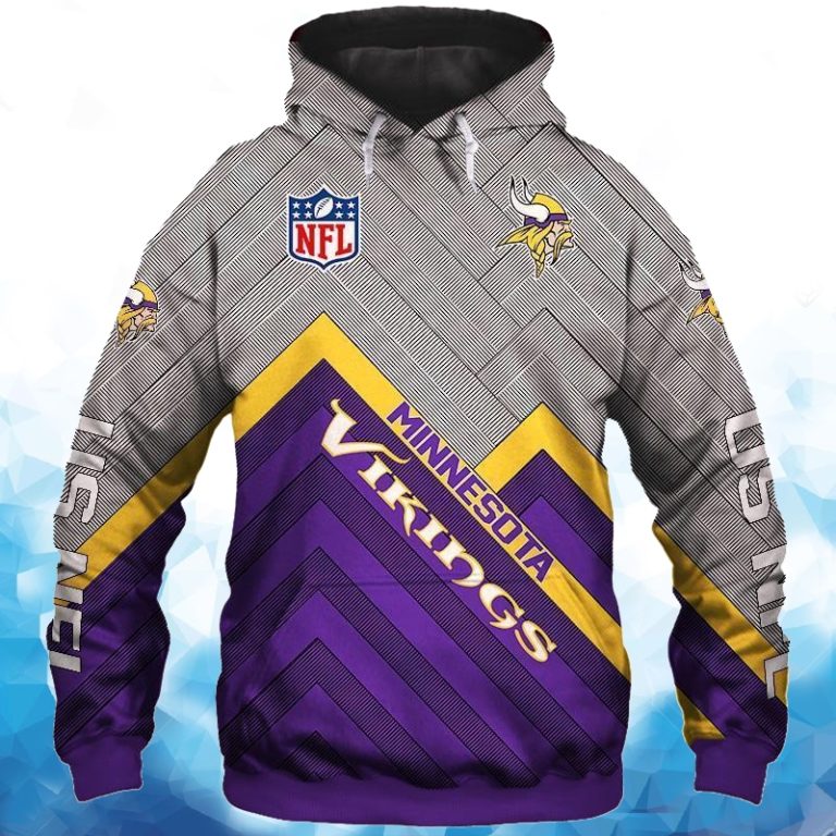 Minnesota Vikings 3D All Over Print Hoodie
