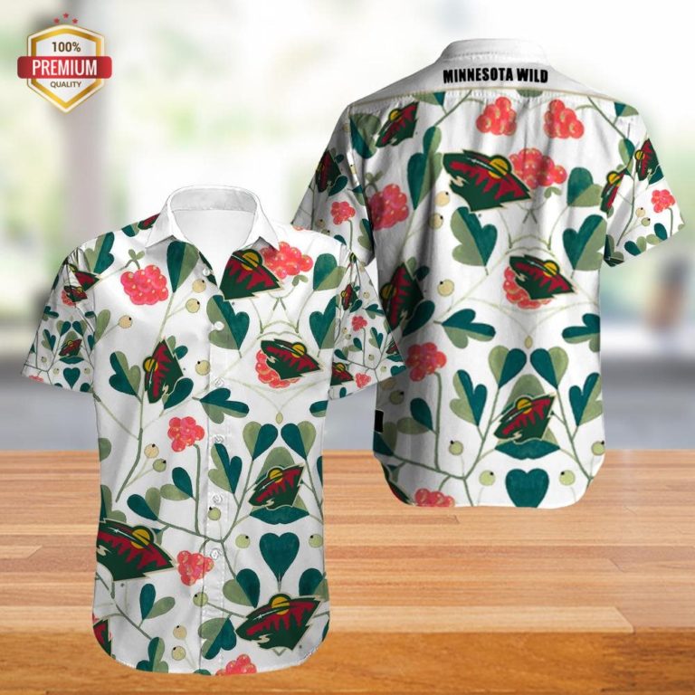 Minnesota Wild Hawaiian Shirt, Hawaiian Beach Shirt Short Sleeve