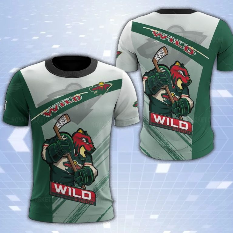 Minnesota Wild Mascot 3D Print T-Shirt