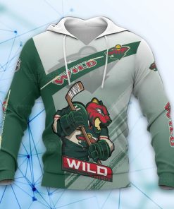 Minnesota Wild Hockey Mascot Aop Hoodie And Zip-Up