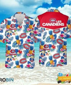 Montreal Canadiens Hawaiian Shirt- Summer Beach Shirt Montreal Canadiens Hawaiian Shirt- Summer Beach Shirt