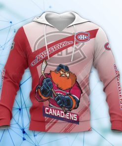Montreal Canadiens Hockey Mascot 3D All Over Print Hoodie and Zip-up