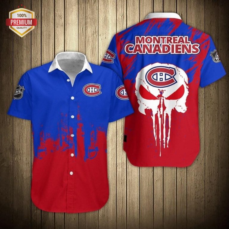 Montreal Canadiens Team AOP Short Sleeve Button Shirt