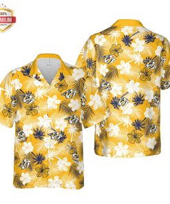 Nashville Predators Hawaii Floral Pattern Shirt, Hawaiian Beach Shirt Short Sleeve