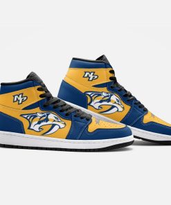 Nashville Predators Jordan 1 High Sneaker – Nashville Predators Custom Shoes Nashville Predators Jordan 1 High Sneaker – Nashville Predators Custom Shoes