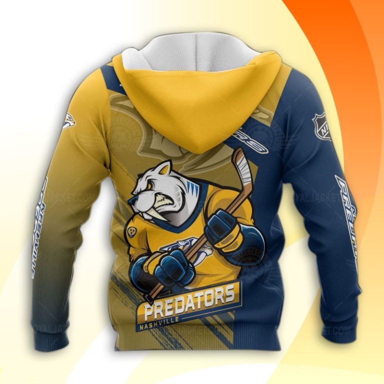 Nashville Predators Hockey Mascot Aop Hoodie And Zip-Up