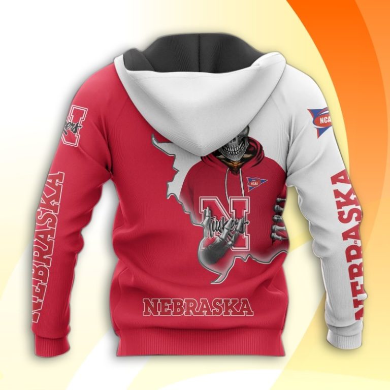 Nebraska Cornhuskers Skull 3d All Over Print Hoodie And Zip-Up