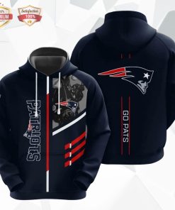 New England Patriots Go Pats 3D Print Hoodie New England Patriots Go Pats 3D Print Hoodie