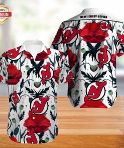 New Jersey Devils Aloha Shirt, Hawaiian Beach Shirt Short Sleeve New Jersey Devils Aloha Shirt, Hawaiian Beach Shirt Short Sleeve