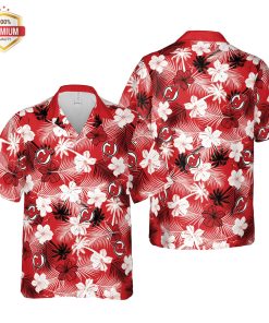 New Jersey Devils Hawaii Floral Pattern Shirt, Hawaiian Beach Shirt Short Sleeve