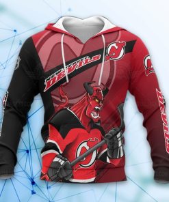 New Jersey Devils Hockey Mascot 3D All Over Print Hoodie and Zip-up