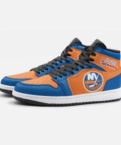 New York Islanders Custom Jordan 1 High Sneakers New York Islanders Custom Jordan 1 High Sneakers