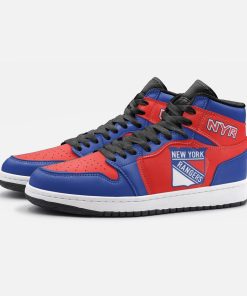 New York Rangers Hockey Team Sneakers – Custom New York Rangers JD 1 High New York Rangers Hockey Team Sneakers – Custom New York Rangers JD 1 High