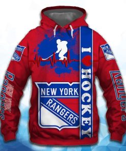 New York Rangers 3D All Over Print Hoodie