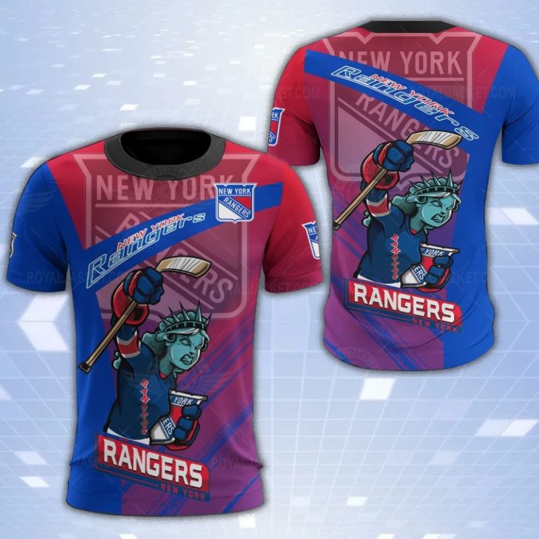 New York Rangers Mascot 3D Print T-Shirt