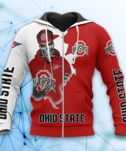 Ohio State Buckeyes Skull Aop Hoodie And Zip-Up