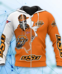 Oklahoma State Cowboys Skull 3D All Over Print Hoodie and Zip-up