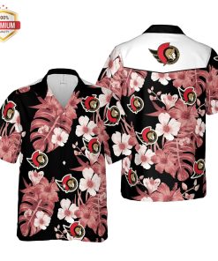 Ottawa Senators Hawaii Floral, Hawaiian Beach Shirt Short Sleeve