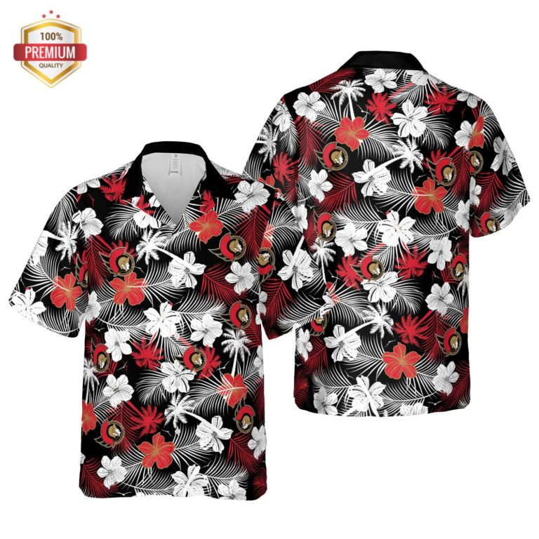 Ottawa Senators Hawaii, Hawaiian Beach Shirt Short Sleeve