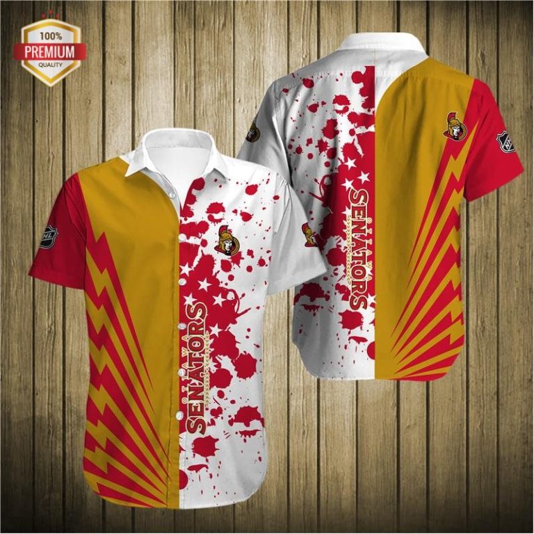 Ottawa Senators Team AOP Short Sleeve Button Shirt
