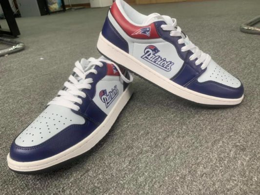 New England Patriots Air Jordan 1 Low Sneakers