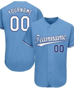 Personalized Light Blue White-Royal Baseball Jersey Personalized Light Blue White-Royal Baseball Jersey
