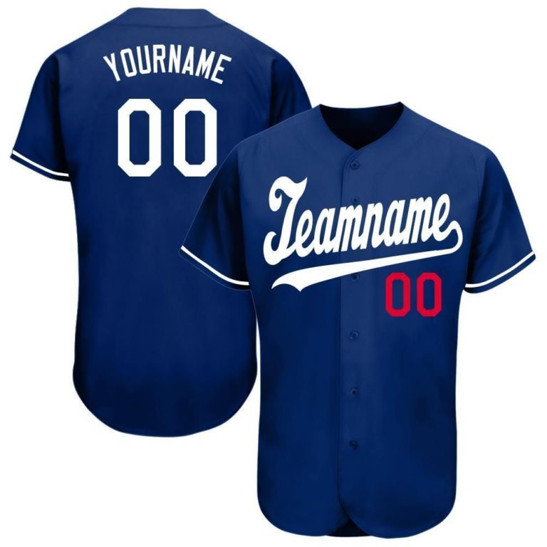 Personalized Royal Blue Baseball Jersey