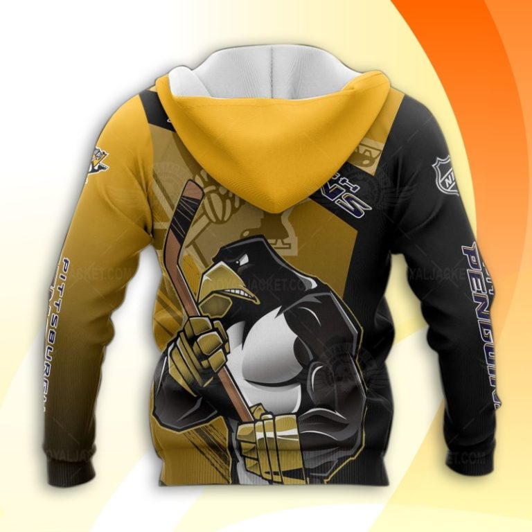 Pittsburgh Penguins Hockey Mascot 3D All Over Print Hoodie and Zip-up