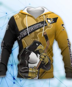 Pittsburgh Penguins Hockey Mascot 3D All Over Print Hoodie and Zip-up