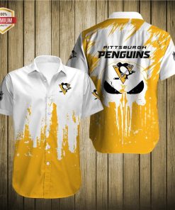 Pittsburgh Penguins Short Sleeve Button Up Shirt