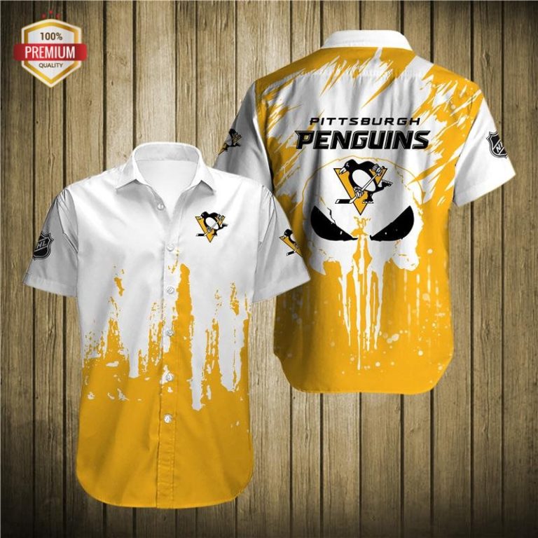 Pittsburgh Penguins Short Sleeve Button Up Shirt